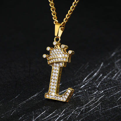 Zircon Alphabet Necklace