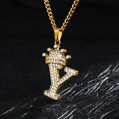 Zircon Alphabet Necklace